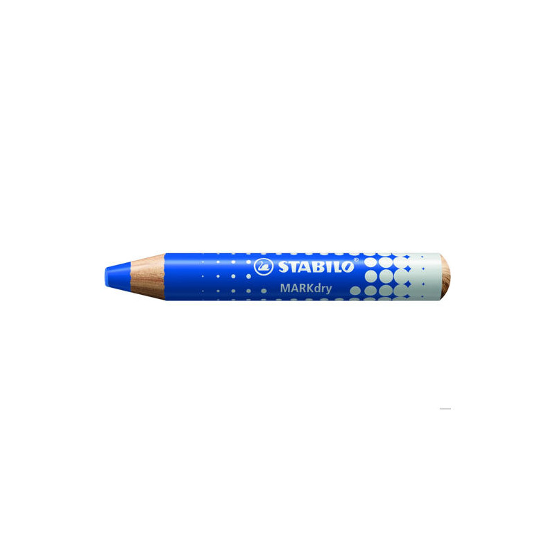 LAPIZ MARCADOR EN SECO STABILO MARKDRY PARA PIZARRA BLANCA COLOR AZUL CAJA DE 5 UNIDADES