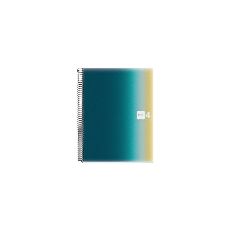CUADERNO ESPIRAL MIQUELRIUS DIN A4 120 HOJAS 70 GR CUADRO 5 MM TAPA POLIPROPILENO AURORA ICELAND