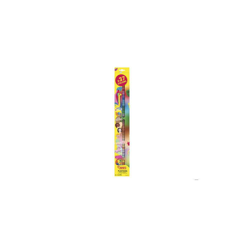PLASTILINA JOVI BARRA 15 GR ESTUCHE DE 37 UNIDADES COLORES SURTIDOS