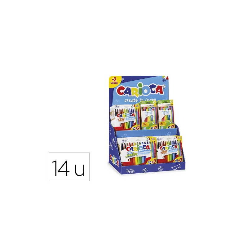 EXPOSITOR CARIOCA SOBREMESA 48 UNIDADES SURTIDAS 12+2 GRATIS