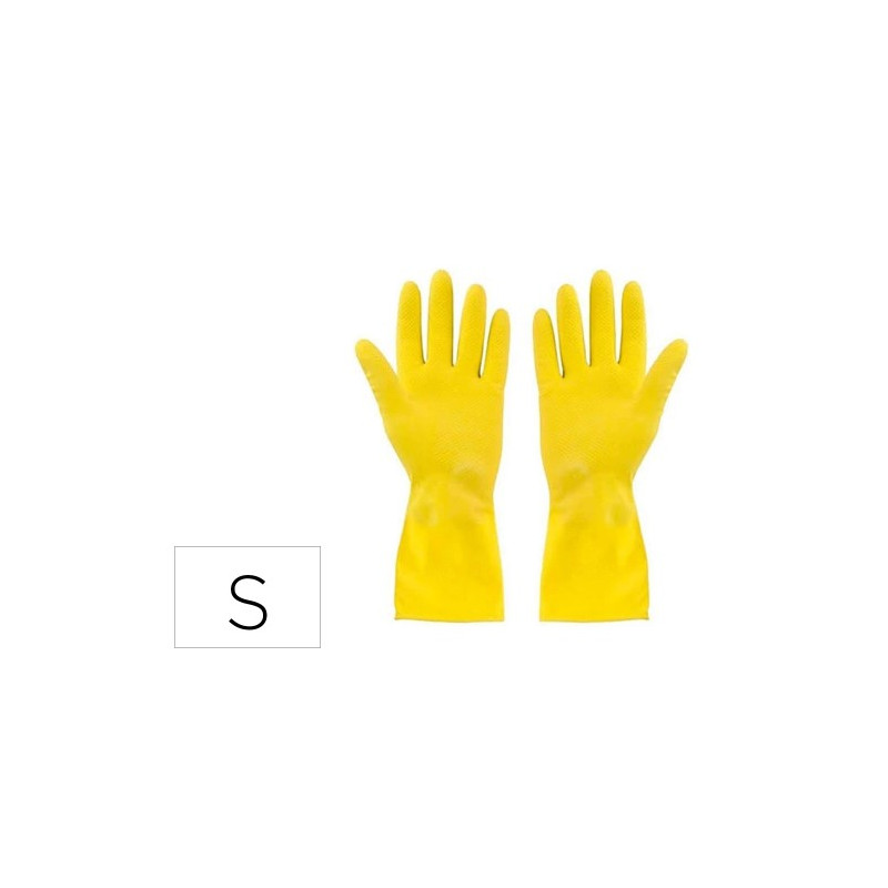 GUANTES DE LATEX SATINADOS CON RELIEVE ANTI DESLIZANTE SIN POLVO PAR TALLA PEQUEÑA