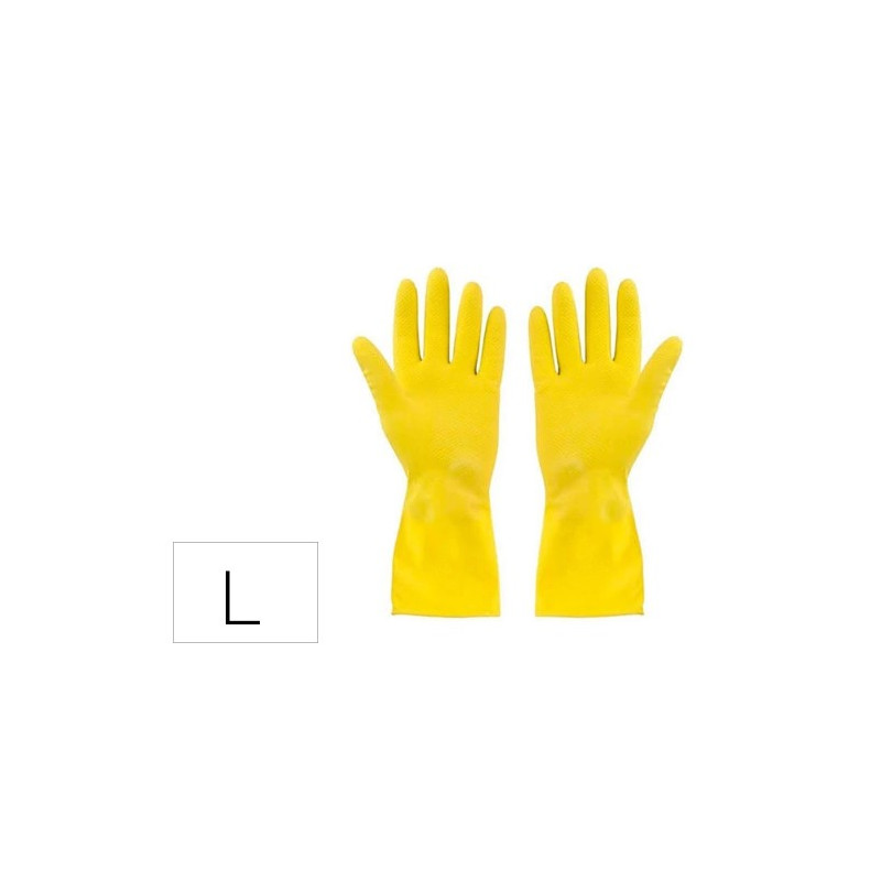 GUANTES DE LATEX SATINADOS CON RELIEVE ANTI DESLIZANTE SIN POLVO PAR TALLA GRANDE