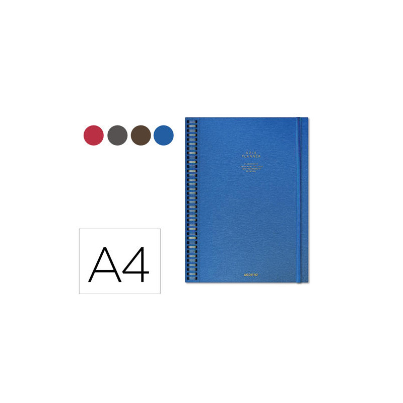 CUADERNO AULA PLANNER ADDITIO DIN A4 160 PAGINAS PLAN ANUAL Y MENSUAL CON PROGRAMACION Y EVALUACION 