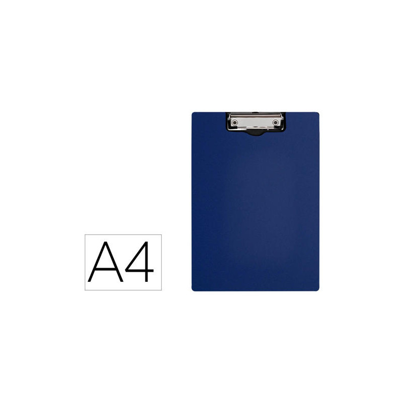 CARPETA Q-CONNECT MINICLIP SUPERIOR DIN A4 PLASTICO 50% RECICLADO AZUL GROSOR 2,1 MM