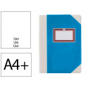 LIBRO CARTONE COSIDO FERNANDES FLECHA DIN A4+ LISO 50 HOJAS 100 GR AZUL