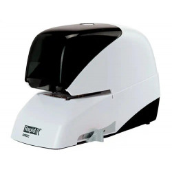 GRAPADORA RAPID 5050E ELECTRICA BLANCO/NEGRO CAPACIDAD 50 HOJAS USA GRAPAS CASETE 5050
