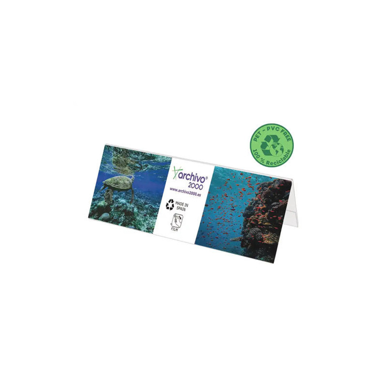 IDENTIFICADOR SOBREMESA ARCHIVO 2000 PET FLEXIBLE DIN A5 TRANSPARENTE 80X210X70 MM PACK DE 10 UNIDAD