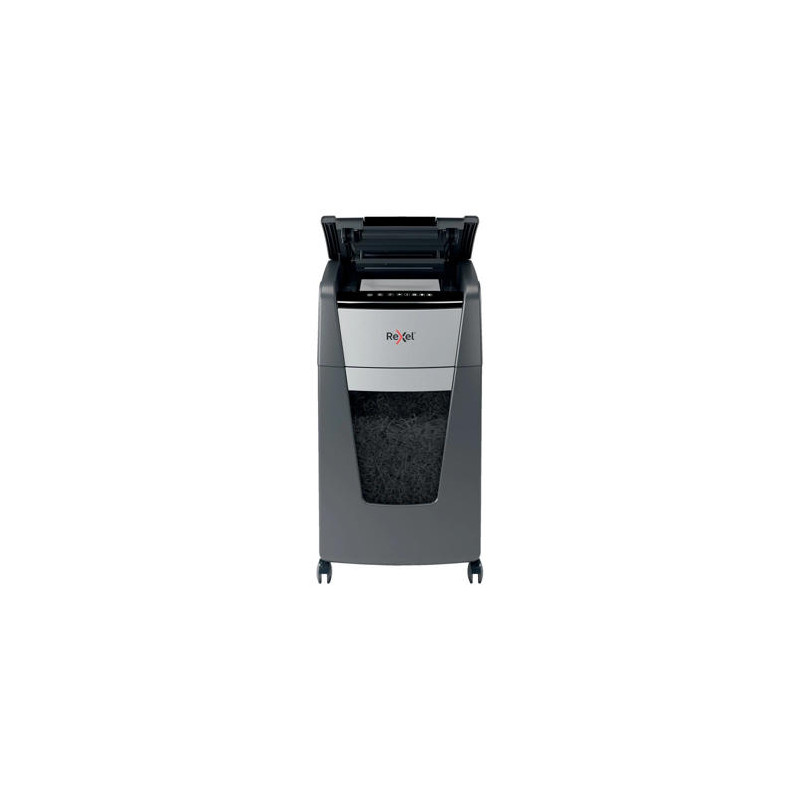 DESTRUCTORA DE DOCUMENTOS REXEL OPTIMUM AUTO+ 225M CAPACIDAD DE CORTE 225 HOJAS DESTRUYE GRAPAS CLIP