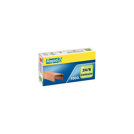 GRAPAS RAPID N 24/6 COBREADA CAJA DE 1000 UNIDADES GRAPAS RAPID N 24/6 COBREADA CAJA DE 1000 UNIDADES