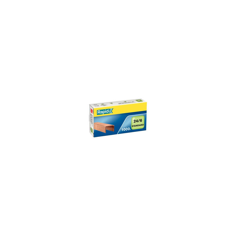 GRAPAS RAPID N 24/6 COBREADA CAJA DE 1000 UNIDADES