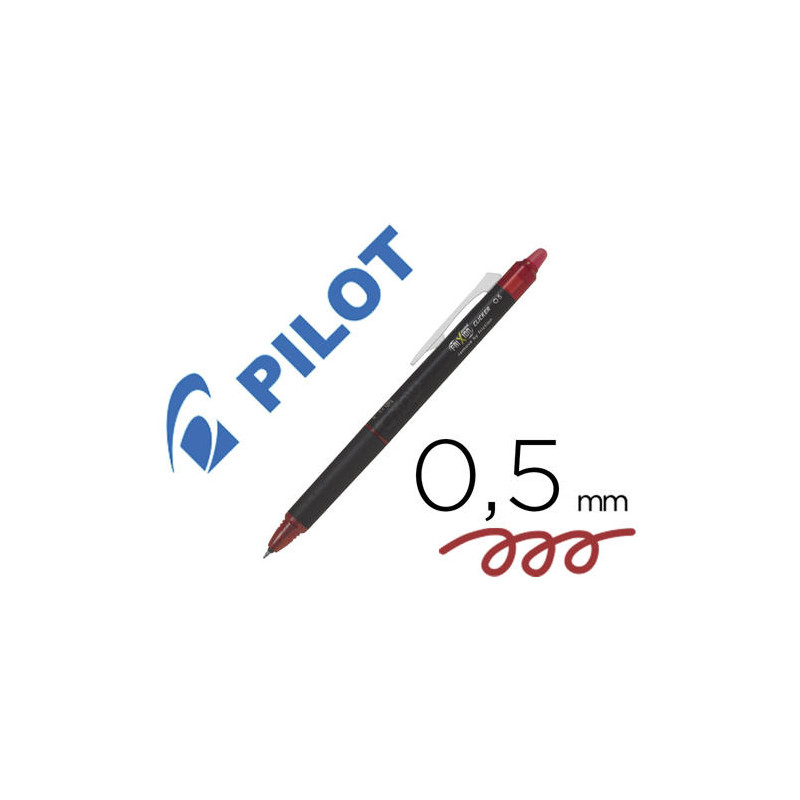 BOLIGRAFO PILOT FRIXION POINT CLICKER BORRABLE 0,5 MM ROJO