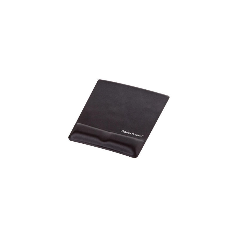 ALFOMBRILLA PARA RATON FELLOWES CANAL HEALTH-V NEGRA CON REPOSAMUÑECAS DE GEL 222X209,6X251 MM