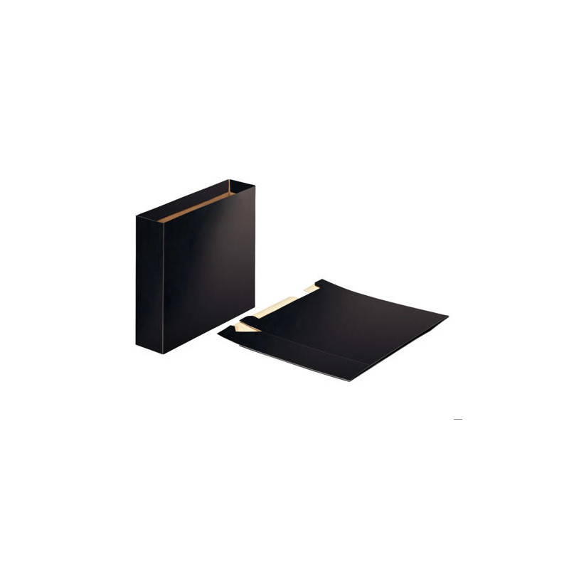CAJA ARCHIVADOR ESSELTE CARTON BRILLANTE DIN A4 75MM COLOR NEGRO