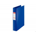 CARPETA ESSELTE 2 ANILLAS 40 MM FOLIO PLASTICO FORRADO CON TARJETERO COLOR AZUL