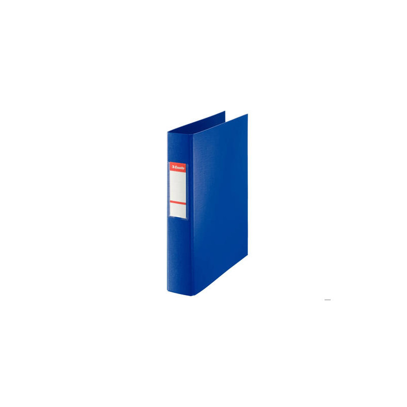 CARPETA ESSELTE 4 ANILLAS 40 MM FOLIO PLASTICO FORRADO CON TARJETERO COLOR AZUL
