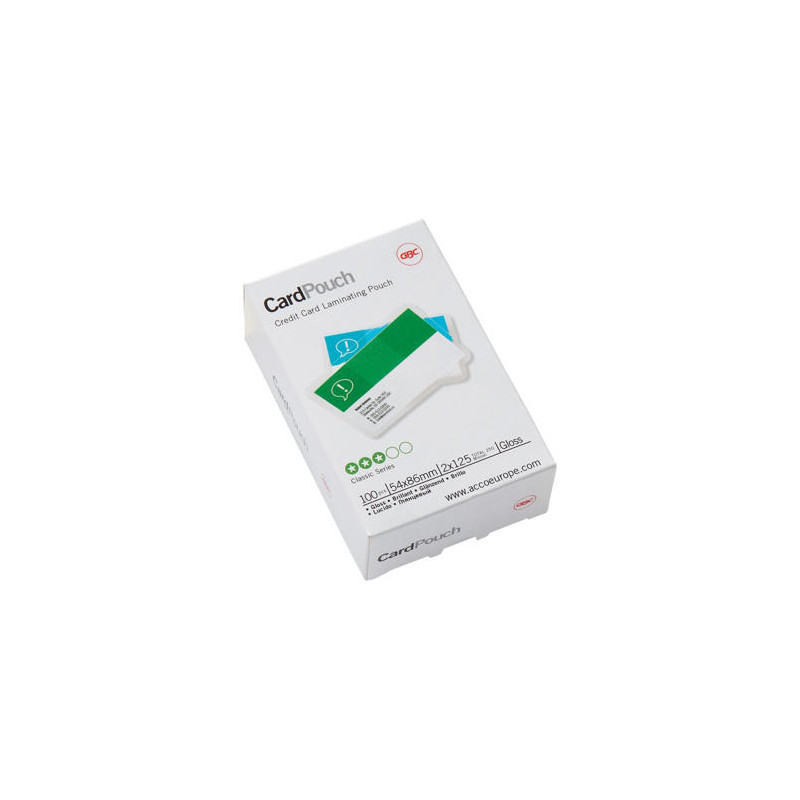 BOLSA DE PLASTIFICAR GBC TARJETA DE CREDITO 2X125 MICRAS CAJA DE 100 UNIDADES