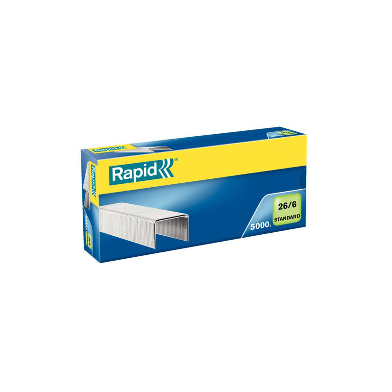 GRAPAS RAPID 26/6 STANDARD GALVANIZADA CAJA 5000 UNIDADES