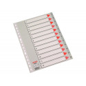 SEPARADOR NUMERICO ESSELTE PLASTICO 1-12 JUEGO DE 12 SEPARADORES FOLIO MULTITALADRO