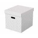 CAJA ALMACENAMIENTO ESSELTE CUBICA COLOR BLANCO 365X320X315 MM PACK DE 3 UNIDADES