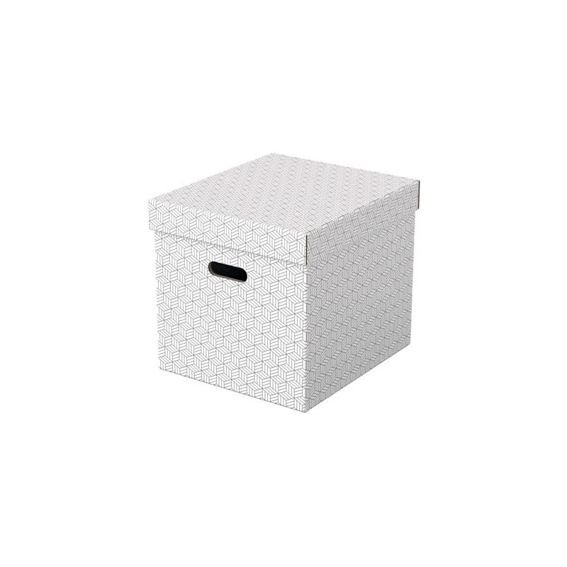 CAJA ALMACENAMIENTO ESSELTE CUBICA COLOR BLANCO 365X320X315 MM PACK DE 3 UNIDADES