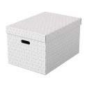 CAJA ALMACENAMIENTO ESSELTE GRANDE COLOR BLANCO 510X355X305 MM PACK DE 3 UNIDADES