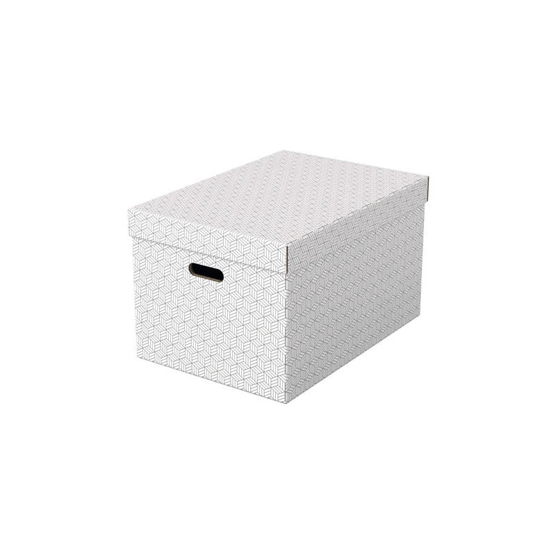 CAJA ALMACENAMIENTO ESSELTE GRANDE COLOR BLANCO 510X355X305 MM PACK DE 3 UNIDADES