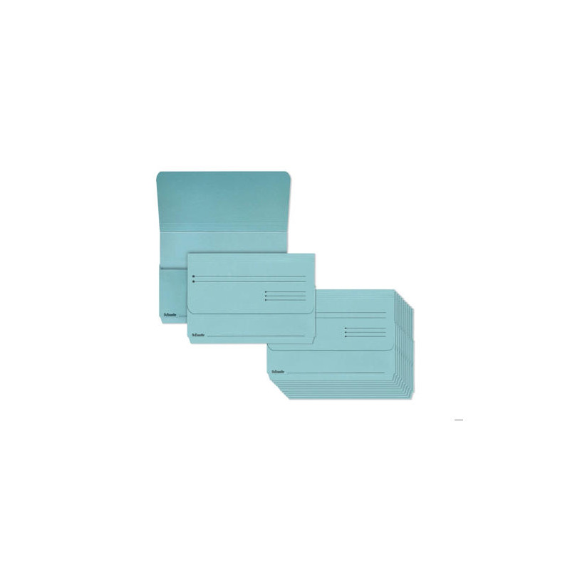 SUBCARPETA CARTULINA ESSELTE POCKET FOLIO COLOR AZUL 275 GR