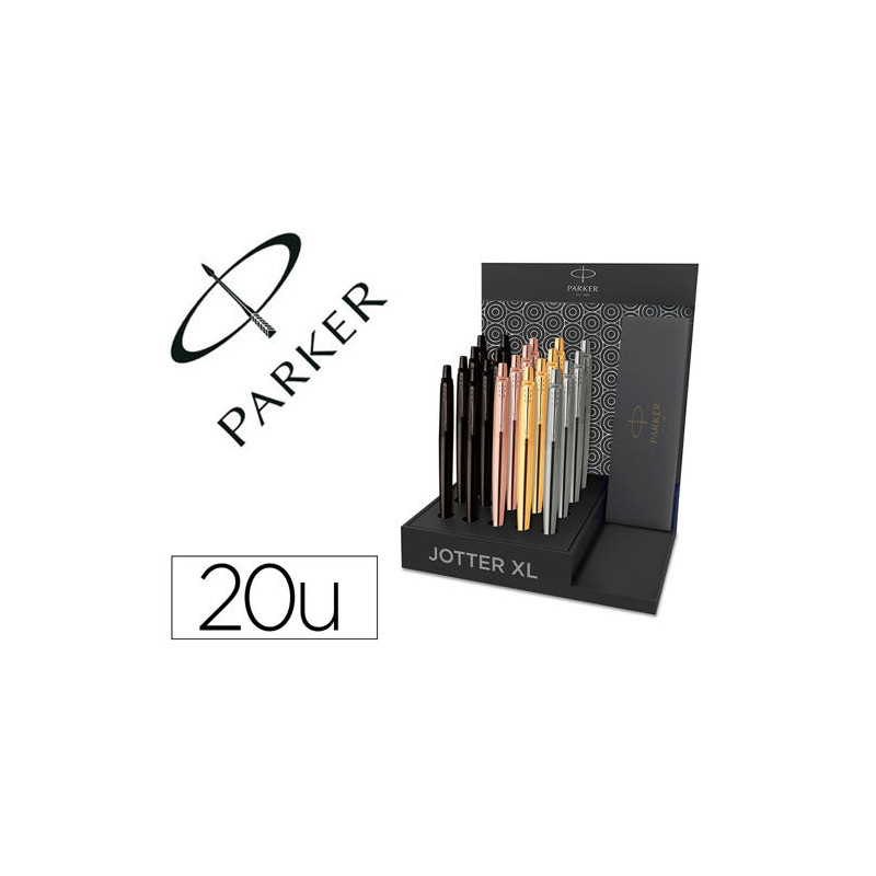 BOLIGRAFO PARKER JOTTER XL MONOCROMO EXPOSITOR DE 20 UNIDADES SURTIDAS