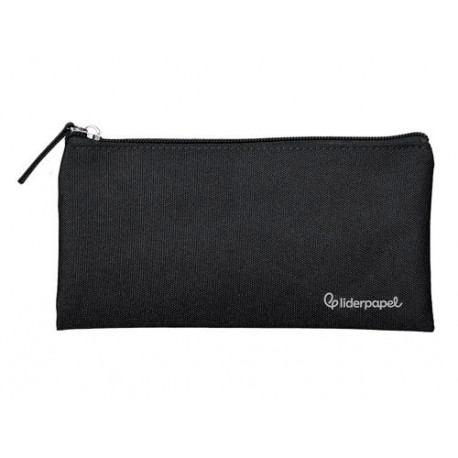 ESTUCHE PORTATODO LIDERPAPEL PLANO ANCHO UNA CREMALLERA 200X100 MM NEGRO ESTUCHE PORTATODO LIDERPAPEL PLANO ANCHO UNA CREMALLERA 200X100 MM NEGRO