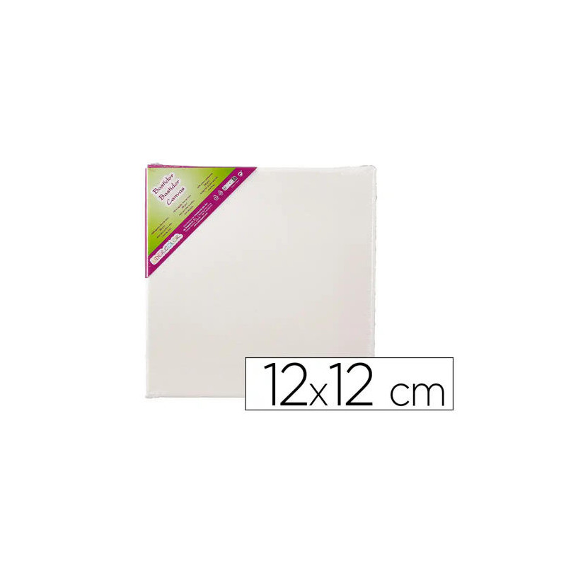 BASTIDOR LIDERCOLOR LIENZO GRAPADO LATERAL ALGODON 100% 12X12 CM