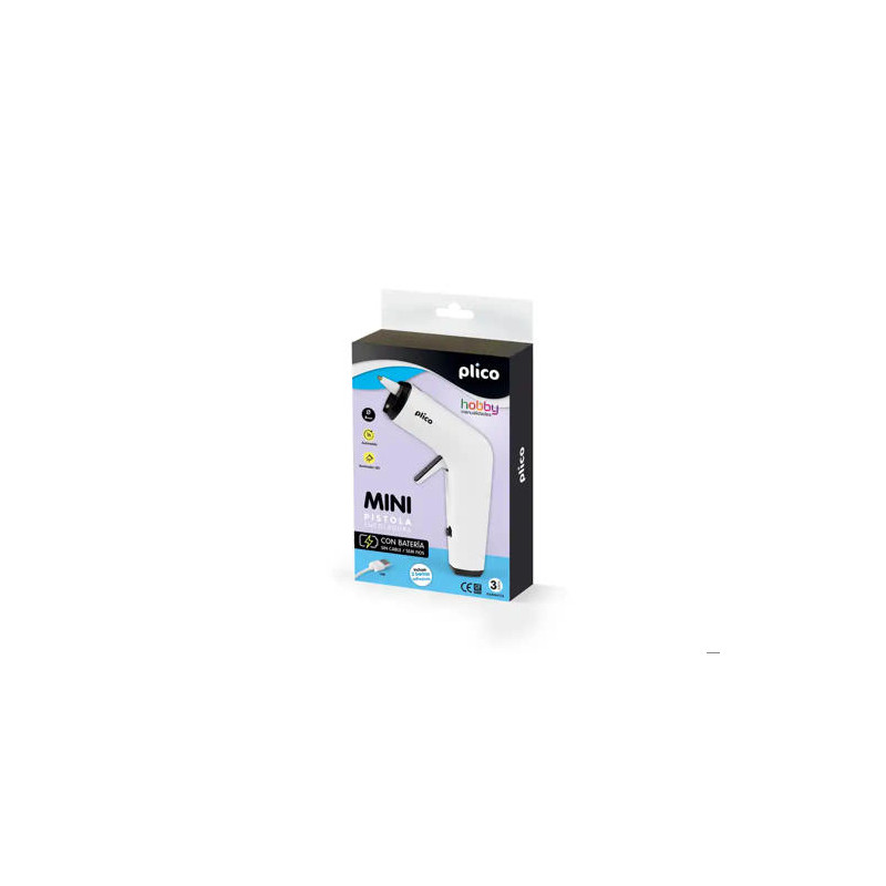 PISTOLA TERMOFUSIBLE PLICO MINI CON BATERIA