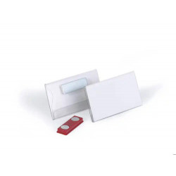 IDENTIFICADOR CON IMAN DURABLE HORIZONTAL PVC 40X75 MM
