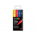 ROTULADOR UNI POSCA PC-1M/4C MARCADOR DE PINTURA PUNTA EXTRAFINA 0,7 MM ESTUCHE DE 4 UNIDADES COLORE