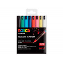 ROTULADOR UNI POSCA PC1MR/8C MARCADOR DE PINTURA PUNTA EXTRAFINA 0,7 MM ESTUCHE DE 8 UNIDADES COLORE