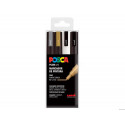 ROTULADOR UNI POSCA PC-3M/4C MARCADOR DE PINTURA PUNTA CONICA 0,9-1,3 MM GSWB ESTUCHE DE 4 UNIDADES