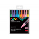 ROTULADOR UNI POSCA PC-3M/8C MARCADOR DE PINTURA PUNTA CONICA 0,9-1,3 MM ESTUCHE DE 8 UNIDADES COLOR