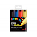 ROTULADOR UNI POSCA PC-7M/4C MARCADOR DE PINTURA PUNTA CONICA 4,5-5,5 MM ESTUCHE DE 4 UNIDADES COLOR