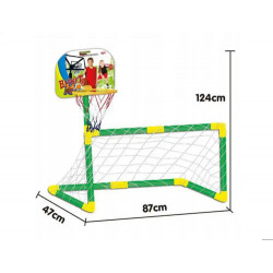 JUEGO DE FUTBOL Y BALONCESTO MJD 2 EN 1 +3 AÑOS