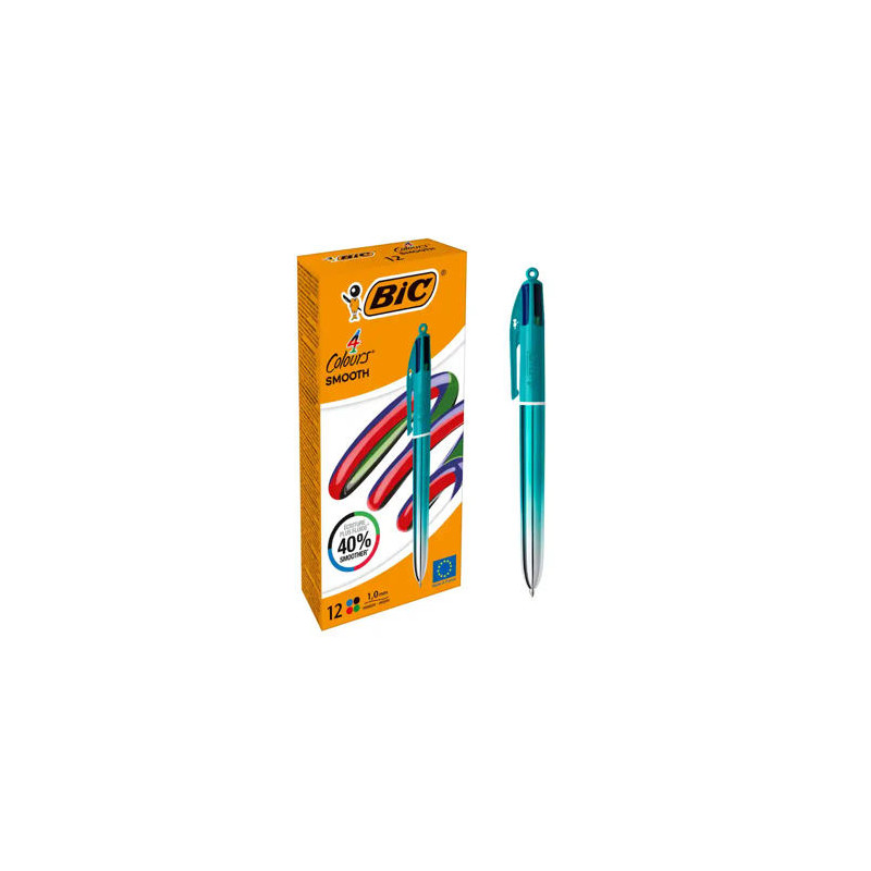 BOLIGRAFO BIC CUATRO COLORES SMOOTH GRADIENTE COLOR VERDE