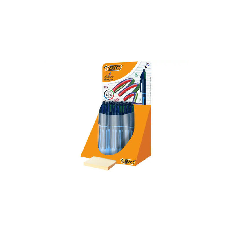 BOLIGRAFO BIC CUATRO COLORES SMOOTH DROP COLOR AZUL