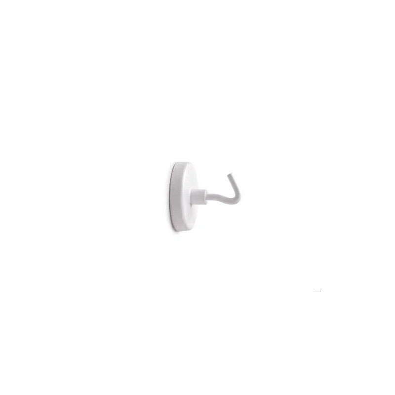 IMAN MAUL DE POTENCIA CON GANCHO 36 CM DIAMETRO PESO MAX. 6 KG COLOR BLANCO PACK DE 5 UNIDADES