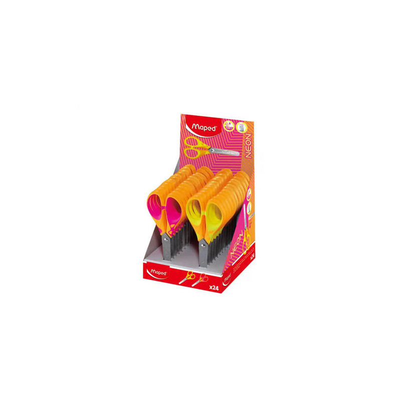 TIJERAS ESCOLAR MAPED ESSENTIALS SOFT NEON 13 CM