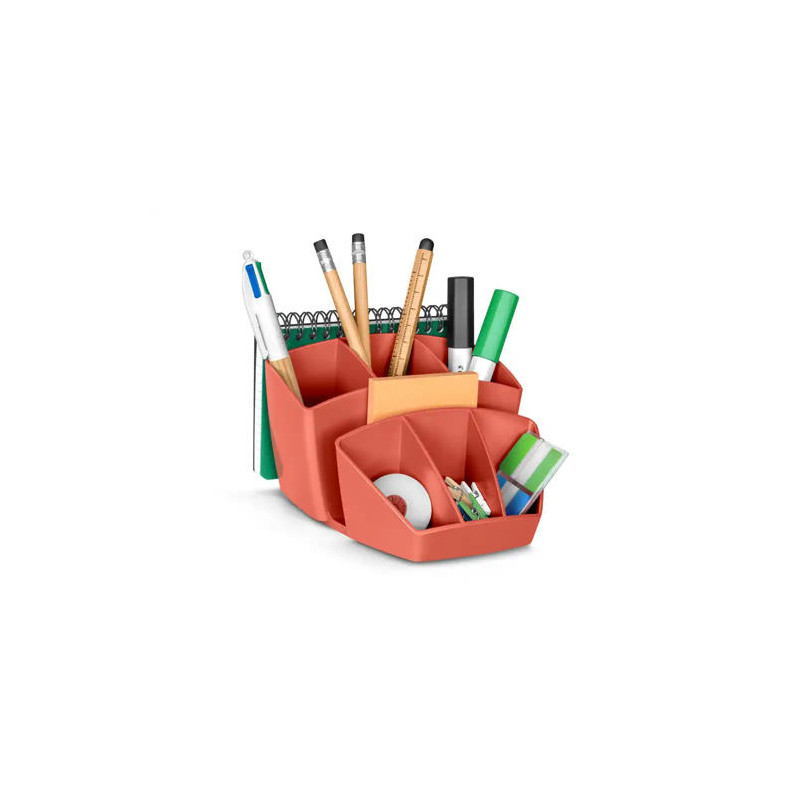 ORGANIZADOR DE SOBREMESA CEP TERRA NOVA 8 DEPARTAMENTOS COLOR TERRACOTA 143X158X93 MM