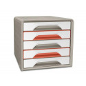 FICHERO CAJONES DE SOBREMESA CEP TERRA NOVA 5 CAJONES SMOOVE COLORES SURTIDOS 360X288X271 MM