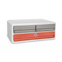 FICHERO CAJONES DE SOBREMESA CEP TERRA NOVA 2 CAJONES PEQUEÑOS + 1 CAJON GRANDE COLOR TERRACOTA/AREN