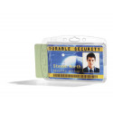 IDENTIFICADOR DURABLE POLIESTIRENO RIGIDO PARA 2 TARJETAS VERTICAL/HORIZONTAL 54X87 MM