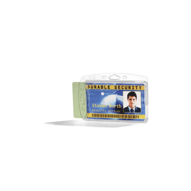 IDENTIFICADOR DURABLE POLIESTIRENO RIGIDO PARA 2 TARJETAS VERTICAL/HORIZONTAL 54X87 MM