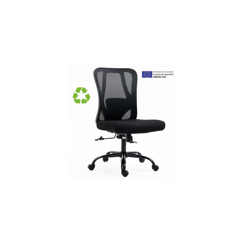 SILLA DE OFICINA ARCHIVO 2000 EIRUGA ASIENTO TELA RESPALDO MALLA REGULABLE EN ALTURA MECANISMO SINCR