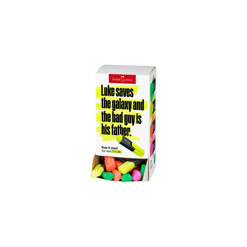 ROTULADOR FABER CASTELL NEON TXTLNR FLUORESCENTE EXPOSITOR DE 60 UNIDADES COLORES SURTIDOS
