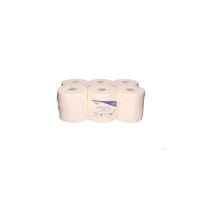 PAPEL HIGIENICO BUNZL GREENSOURCE CELULOSA VIRGEN 2 CAPAS BOBINA 150 MT PARA DISPENSADOR REF. 39939